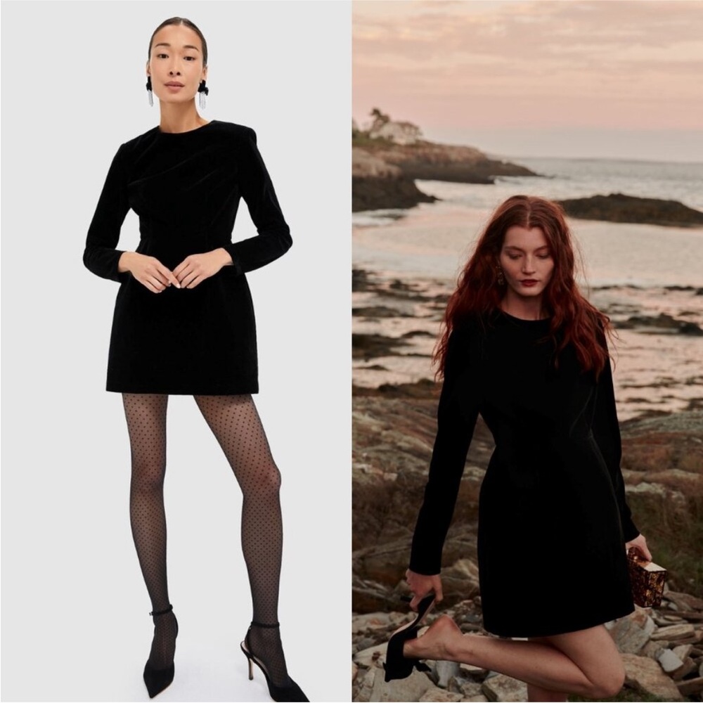 Tuckernuck NEW Black Velvet Haley
Long Sleeve Formal Cocktail Mini
Dress Size 4